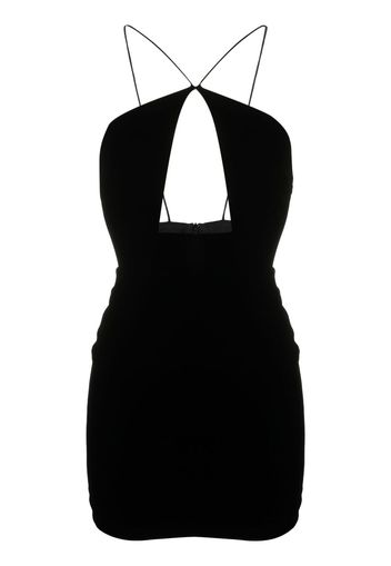 Alex Perry Turner halterneck mini dress - Nero