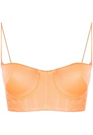 Alex Perry cropped bustier top - Rosa