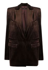 Alex Perry Barlow single-breasted velvet blazer - Marrone