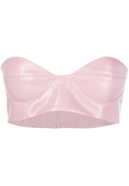 Alex Perry bustier-neckline cropped top - Rosa