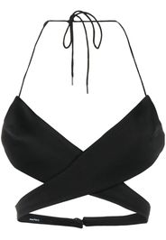 Alex Perry Hudson cut-out wraparound top - Nero