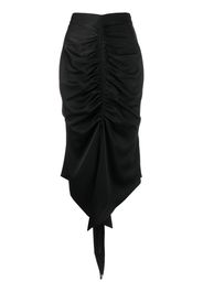 Alex Perry high-waisted ruched midi skirt - Nero