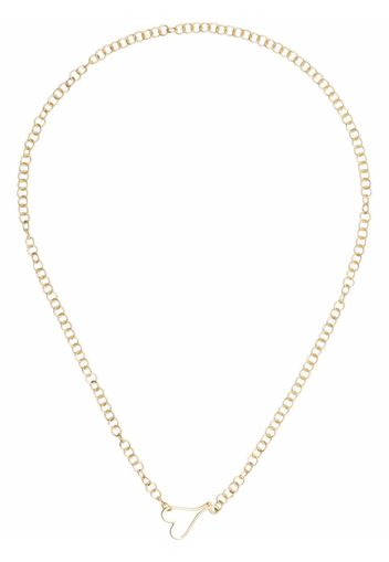 ALEXA DE LA CRUZ heart-charm chain necklace - Oro