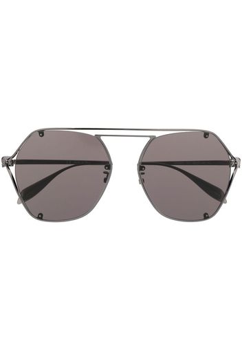 Alexander McQueen Eyewear Occhiali da sole Skull modello aviator - Nero