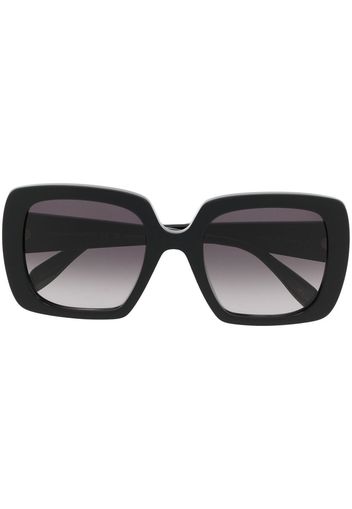 Alexander McQueen Eyewear logo-print rectangle sunglasses - Nero