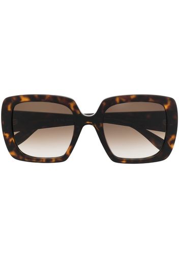 Alexander McQueen Eyewear tortoiseshell square frame sunglasses - Marrone