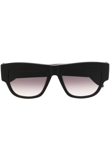 Alexander McQueen Eyewear Graffiti-print D-frame sunglasses - Nero