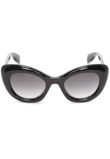 Alexander McQueen Eyewear Occhiali da sole cat-eye con ciondolo Skull - Nero