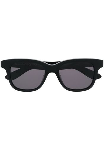 Alexander McQueen Eyewear engraved-logo square-frame sunglasses - Nero