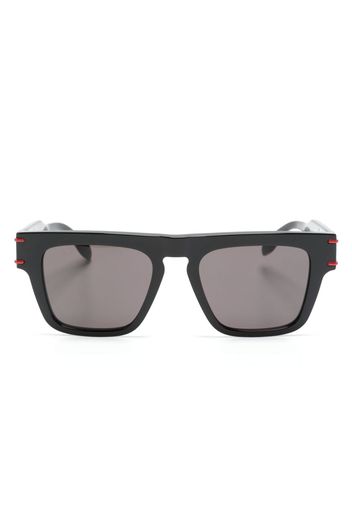 Alexander McQueen Eyewear two-tone rectangle-frame sunglasses - Nero