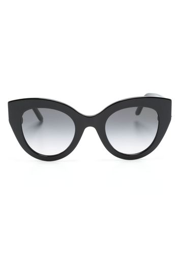 Alexander McQueen Eyewear skull-charm oversize sunglasses - Nero