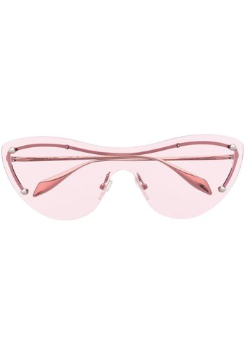 Alexander McQueen Eyewear cat-eye spiked-stud sunglasses - Argento