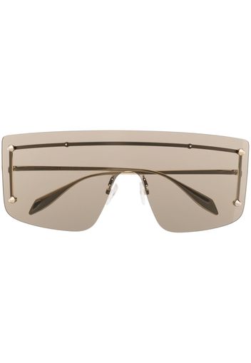 Alexander McQueen Eyewear mask-style frame sunglasses - Oro