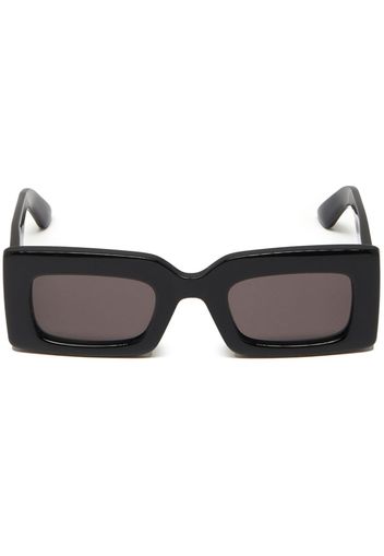 Alexander McQueen Eyewear logo-engraved rectangle-frame sunglasses - Nero