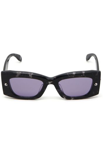 Alexander McQueen Eyewear Spike Studs rectangular-frame suglasses - Nero