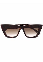 Alexander McQueen Eyewear Occhiali da sole cat-eye tartarugati - Marrone