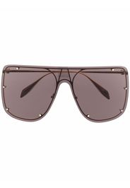Alexander McQueen Eyewear stud-detail aviator sunglasses - Nero