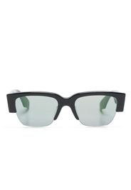 Alexander McQueen Eyewear logo-print half-rim sunglasses - Nero