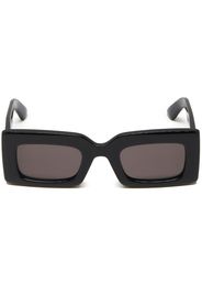Alexander McQueen Eyewear logo-engraved rectangle-frame sunglasses - Nero