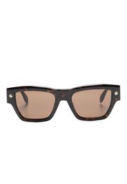 Alexander McQueen Eyewear rivet-detail square-frame sunglasses - Marrone