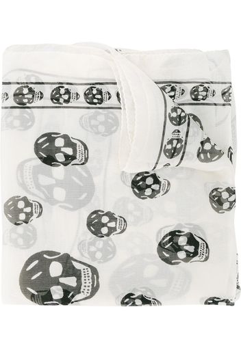 Alexander McQueen Foulard in chiffon 'Skull' - Toni neutri