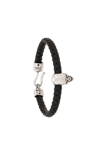 skull charm braided bracelet