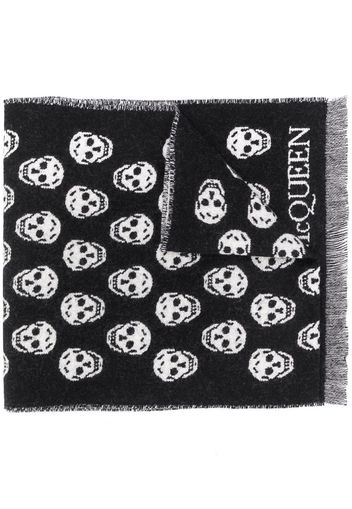 skull jacquard-woven scarf