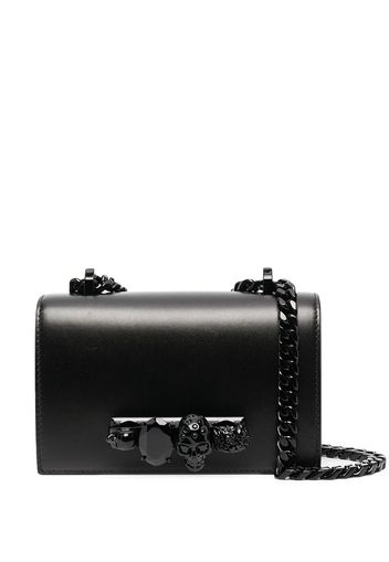 Alexander McQueen mini Jewelled Satchel crossbody bag - Nero