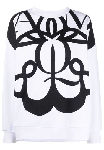 Alexander McQueen Felpa con stampa - Bianco