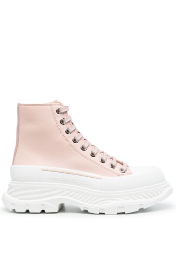 Alexander McQueen Tread Slick lace-up ankle boots - Rosa