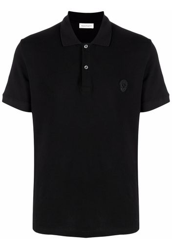 Alexander McQueen Polo con ricamo Skull - Nero