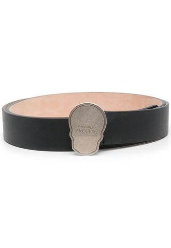 Alexander McQueen skull buckle belt - Nero