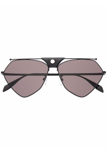 Alexander McQueen Abstract aviator frame sunglasses - Nero