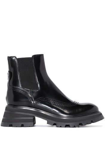 Alexander McQueen Stivali Chelsea Wander - Nero