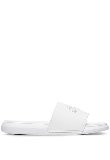 Alexander McQueen Sandali slides con decorazione - Bianco