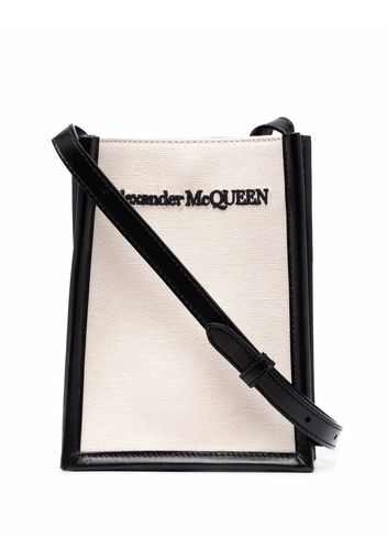 Alexander McQueen Borsa messenger con ricamo - Toni neutri