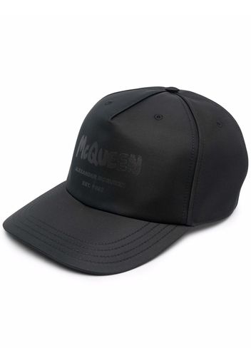 Alexander McQueen logo-print cotton baseball cap - Nero