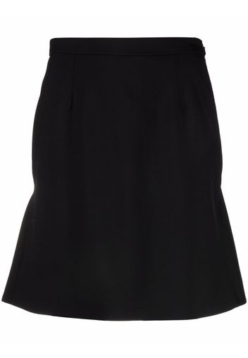 Alexander McQueen high-waisted ruffle-hem mini skirt - Nero