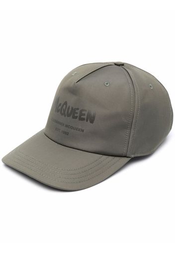 Alexander McQueen logo-printed cap - Verde