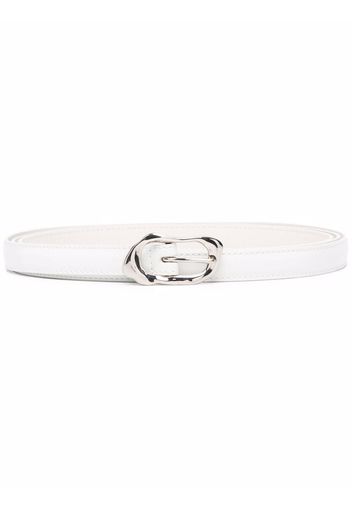 Alexander McQueen buckle leather belt - Bianco