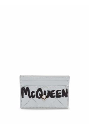 Alexander McQueen Portacarte trapuntato - Bianco