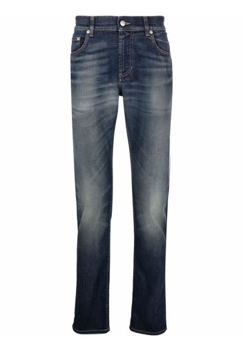 Alexander McQueen McQueen Graffiti denim jeans - Blu