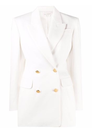 Alexander McQueen Blazer sartoriale doppiopetto - Bianco