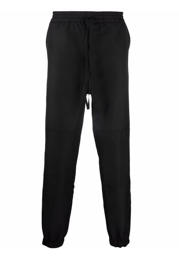 Alexander McQueen straight-leg wool-blend track pants - Nero