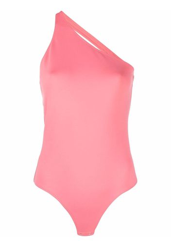 Alexander McQueen open-back asymmetric bodysuit - Rosa