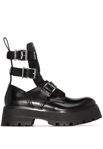 Alexander McQueen buckled ankle boots - Nero