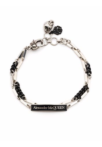 Alexander McQueen skull-charm bracelet - Argento