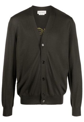 Alexander McQueen Cardigan con ricamo - Verde