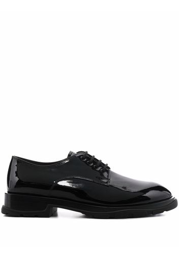 Alexander McQueen lace-up leather Derby shoes - Nero