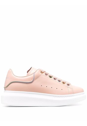 Alexander McQueen leather lace-up trainers - Rosa